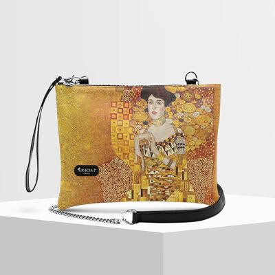 Clutch bag by Gracia P - Made in Italy - Woman in gold