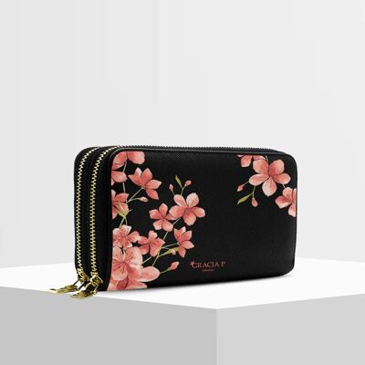 ANGY Double wallet by Gracia P - Wallet - Sweet flowers coral