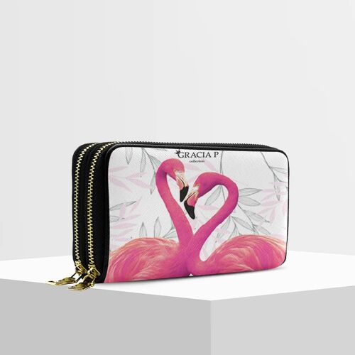 Portafogli ANGY Double di Gracia P - Wallet - White flamingo