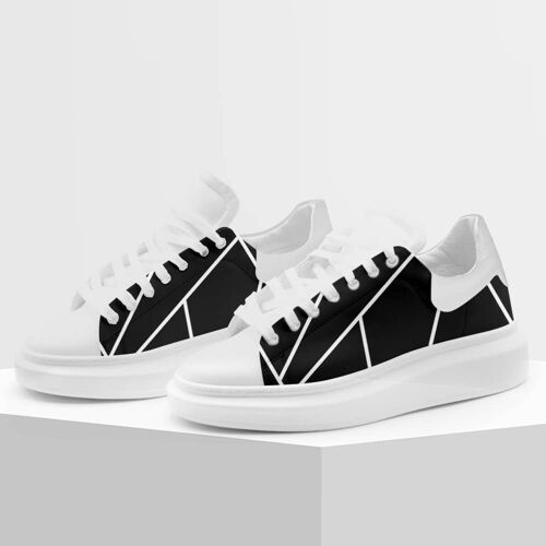 Scarpe Sneakers di Gracia P - MADE IN ITALY - Abstract B e W