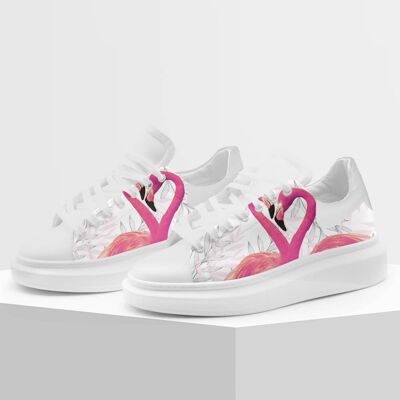 Scarpe Sneakers di Gracia P - MADE IN ITALY - white flamingo