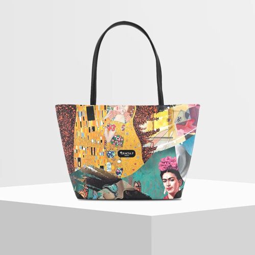 Shopper V Bag di Gracia P -Made in Italy- Art mix
