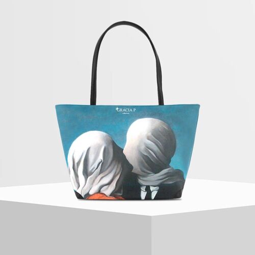 Shopper V Bag di Gracia P -Made in Italy- Bacio Amanti
