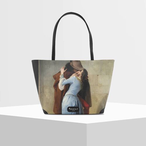 Shopper V Bag di Gracia P -Made in Italy- Bacio Hayez