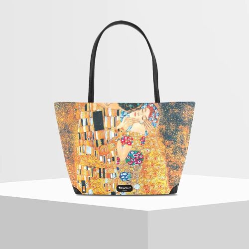 Shopper V Bag di Gracia P -Made in Italy- Bacio Klimt