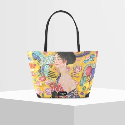 Shopper V Bag von Gracia P -Made in Italy- Frau mit Fächern