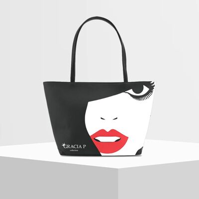 Bolso Shopper V de Gracia P -Hecho en Italia- Primera Dama
