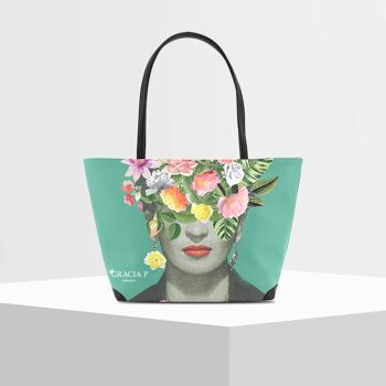 Sac Shopper V de Gracia P -Made in Italy- Frida Flowers 1