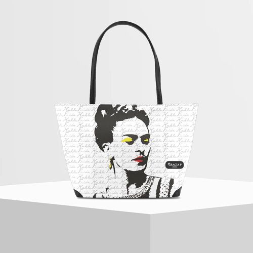 Shopper V Bag di Gracia P -Made in Italy- Frida pop art