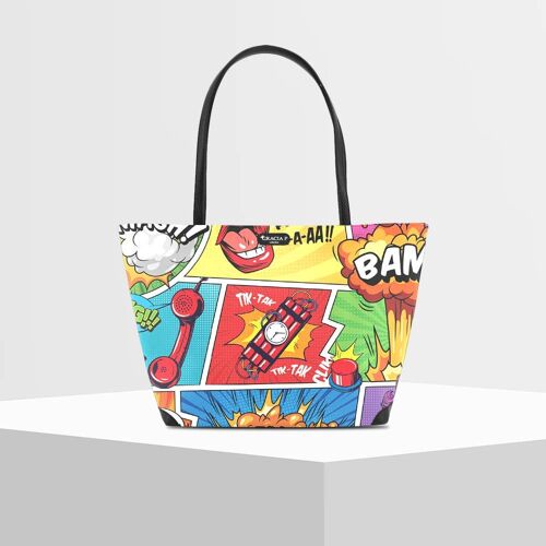 Shopper V Bag di Gracia P -Made in Italy- Fumetti