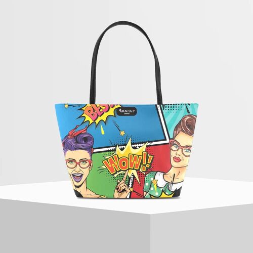 Shopper V Bag di Gracia P -Made in Italy- Fumetto