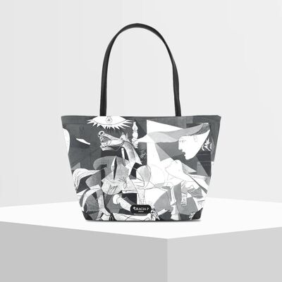 Shopper V Bag by Gracia P -Made in Italy- Guernica