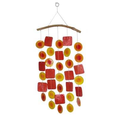 Window decoration shell wind chimes red