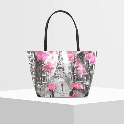 Shopper V Bag by Gracia P -Made in Italy- Parigi Vintage