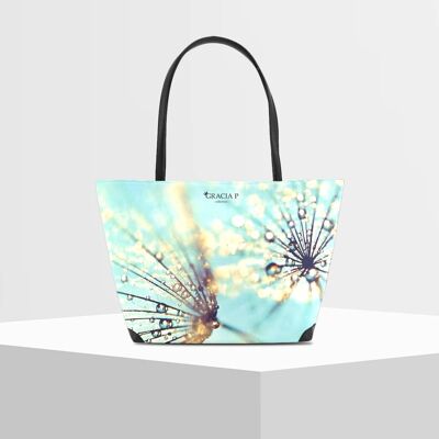 Shopper V Bag by Gracia P -Made in Italy- Soffione