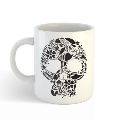 Mug sublimation - Mug - Tête de mort fleurs tête de mort fleurs
