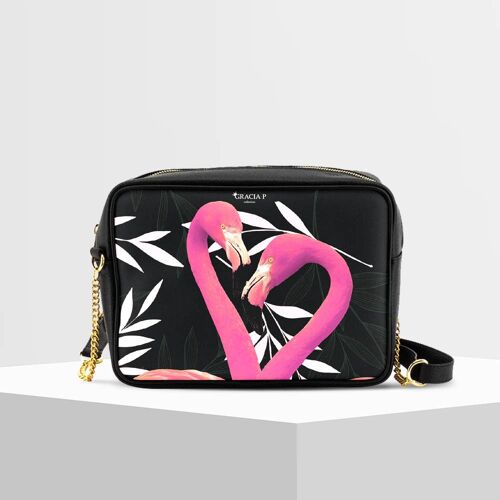 Tizy Bag di Gracia P - Made in Italy - Black flamingo