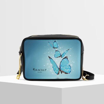 Tizy Bag di Gracia P - Fabriqué en Italie - Papillon bleu 1