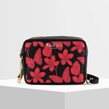 Tizy Bag di Gracia P - Fabriqué en Italie - Papillons et fleurs 1