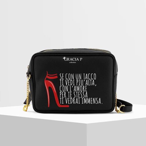 Tizy Bag di Gracia P - Made in Italy - Frase tacco