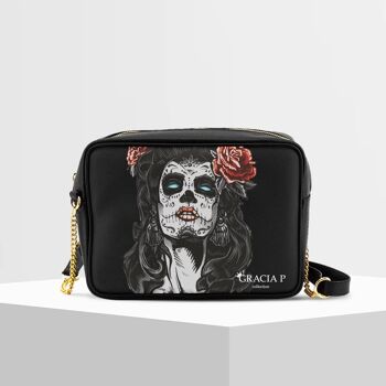 Tizy Bag di Gracia P - Fabriqué en Italie - Lady Skull Rose Couleur 1
