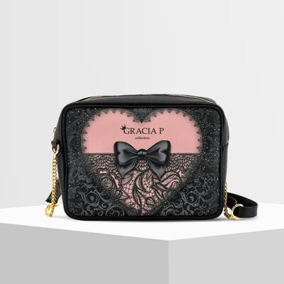 Tizy Bag by Gracia P - Made in Italy - Love Rose embroidery effect