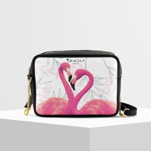 Tizy Bag di Gracia P - Made in Italy - White flamingo