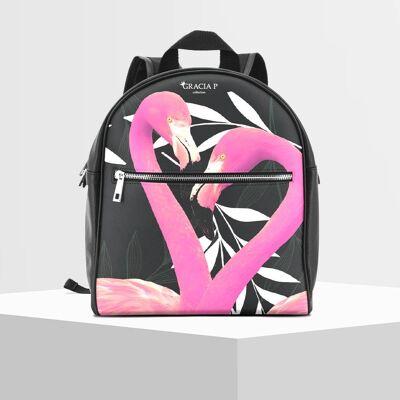 Gracia P Backpack - Backpack - Made in Italy - Black flaming