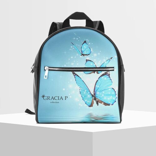 Zaino di Gracia P - Backpack - Made in Italy - Farfalle cele