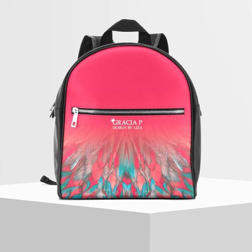 Zaino di Gracia P - Backpack - Made in Italy - Fenice rossa