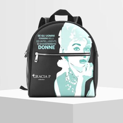 Backpack by Gracia P - Backpack - Made in Italy - Hepburn phrase