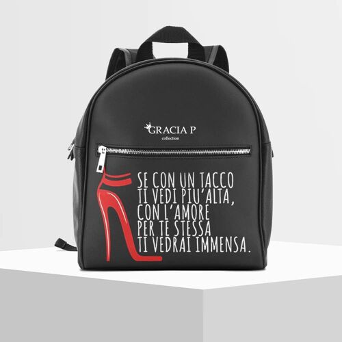 Zaino di Gracia P - Backpack - Made in Italy - Frase tacco