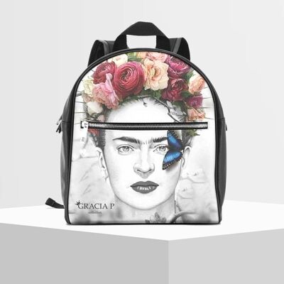 Backpack by Gracia P - Backpack - Made in Italy - Frida art