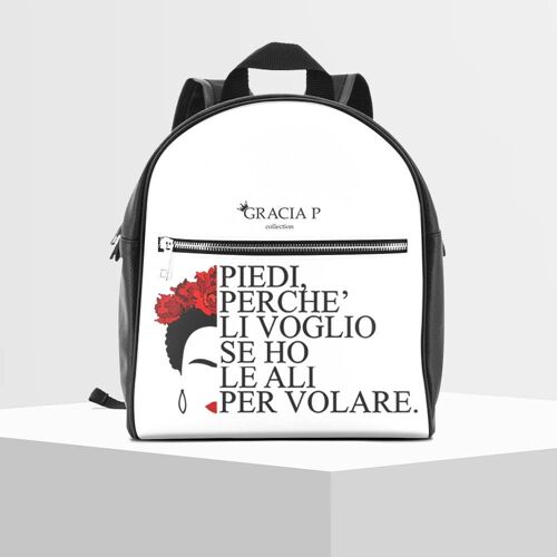 Zaino di Gracia P - Backpack - Made in Italy - Frida frase b