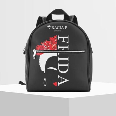 Zaino di Gracia P - Backpack - Made in Italy - Frida nome Black