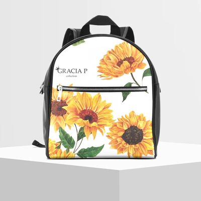 Gracia P Backpack - Backpack - Made in Italy - Sunflowers