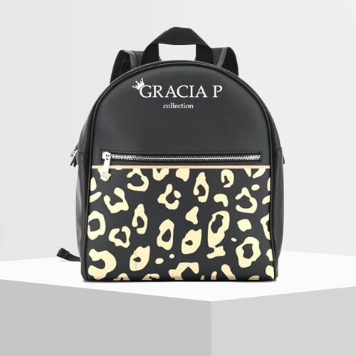 Zaino di Gracia P - Backpack - Made in Italy - Leopard effec