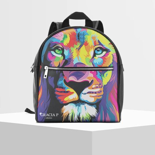 Zaino di Gracia P - Backpack - Made in Italy - Lion fantasy