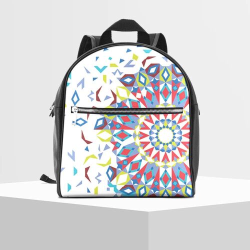 Zaino di Gracia P - Backpack - Made in Italy - Mosaico White