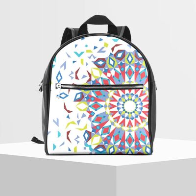 Backpack by Gracia P - Backpack - Made in Italy - Mosaico White