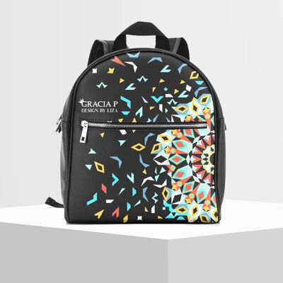 Gracia P Backpack - Backpack - Made in Italy - Mosaico Black