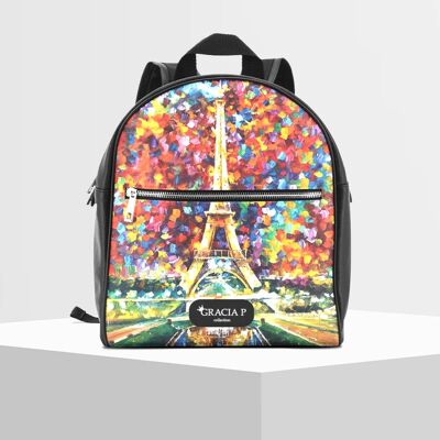 Gracia P Backpack - Backpack - Made in Italy - Paris colors