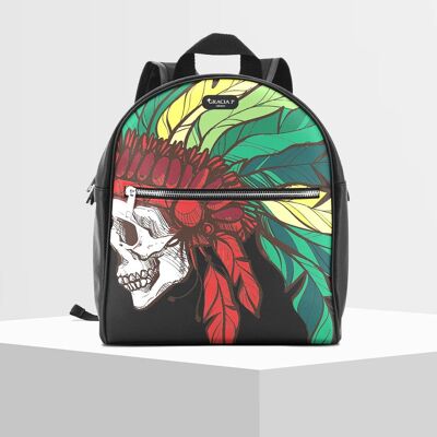 Zaino di Gracia P - Backpack - Made in Italy - Skull rainbow