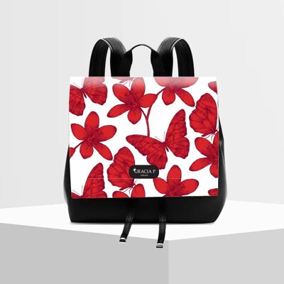 Molly backpack by Gracia P - Backpack - Butterflies and flowers