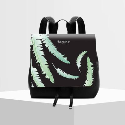 Molly backpack by Gracia P - Backpack - Feather plumage