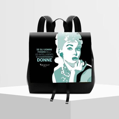 Molly Backpack by Gracia P - Backpack - Audrey Hepburn Phrase