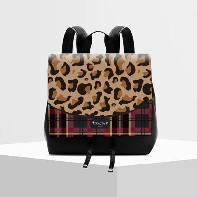 Molly backpack by Gracia P - Backpack - Scottish leopard
