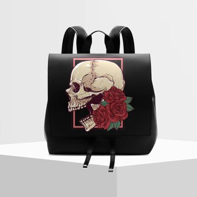Molly backpack by Gracia P - Backpack - Skull rose