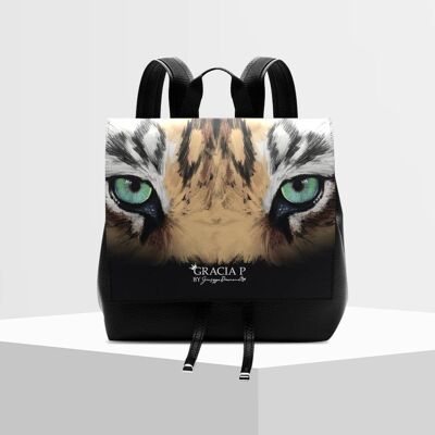 Molly backpack by Gracia P - Backpack - Tiger 's eyes