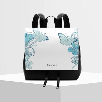 Molly di Gracia P backpack - Italian Backpack - Butterflies sky bi